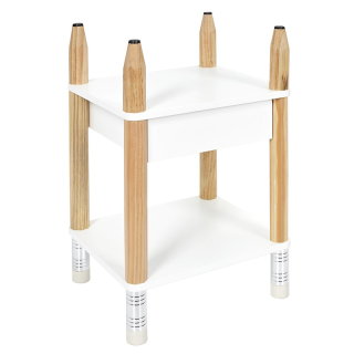 Table de chevet Crayon Blanc - Home Deco Kids