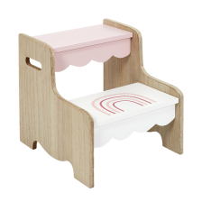 Marche pied enfant en bois - Gris - Deco Family