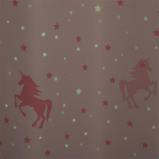 Rideau enfant occultant Glow Licorne - Atmosphera For Kids