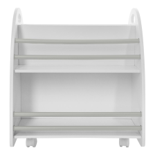 Bibliothèque basse sur roulettes Blanc - Atmosphera For Kids Bibliothèque basse sur roulettes Blanc - Atmosphera For Kids