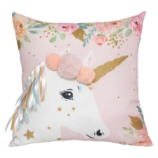 Coussin Licorne Rubans Rose - Atmosphera For Kids