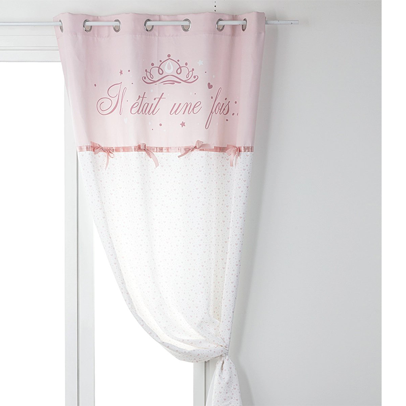 Rideau fille Couronne 140x260 Rose Atmosphera Rideau fille Couronne 140x260 Rose Atmosphera