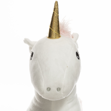 Peluche licorne maxi Blanc H45 - Atmosphera For Kids