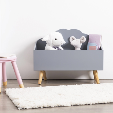 Coffre à jouets en bois Nuage Gris - Atmosphera For Kids