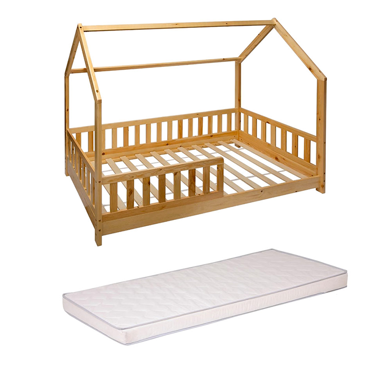 Lit cabane en bois pour enfant Bosco de 90 x 190 cm