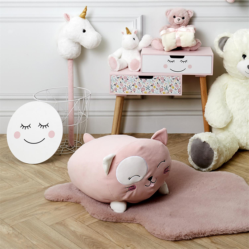 19€91 sur Coussin en peluche mignon chat 50cm pour enfants - Rose - Achat &  prix