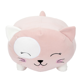 Peluche coussin Chat Rose -...