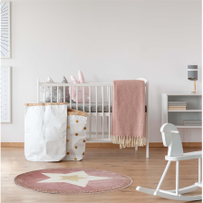 Tapis rond étoile Rose - Home Deco Kids