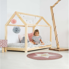 Tapis rond étoile Rose - Home Deco Kids