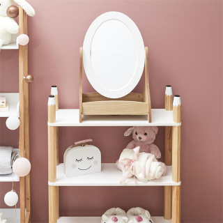 Miroir coiffeuse Bella Blanc - Home Deco Kids