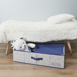 Boite De Rangement Tissu Bleu - Home Deco Kids