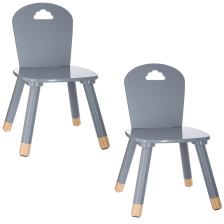 Lot de 2 chaises enfant Grises - Atmosphera For Kids