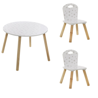 Set de table douceur avec 2 chaises étoiles - Atmosphera For Kids