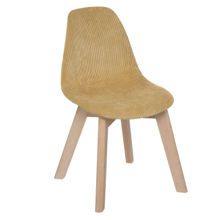 Chaise enfant velours Lena Jaune - Atmosphera For Kids