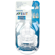 Lot de 2 Tétines Classic 3m+ Débit moyen - Philips Avent Lot de 2 Tétines Classic 3m+ Débit moyen - Philips Avent