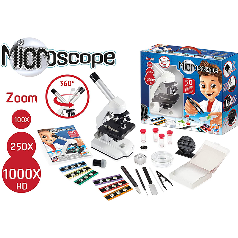 Microscope 50 expériences - Jeux scientifiques - STEM - Jeux éducatifs