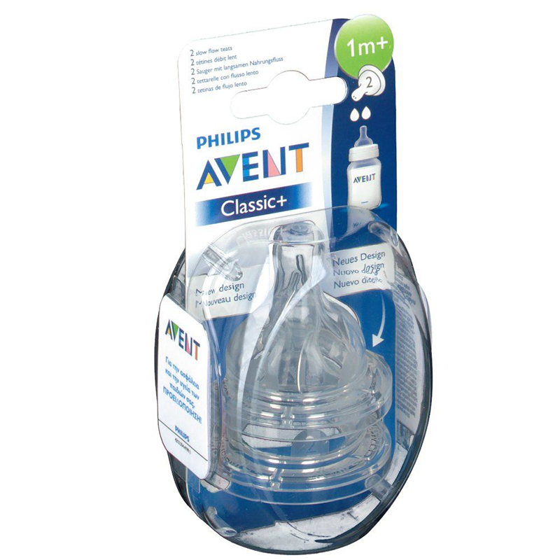 Tétine Philips Avent Naturelle, à débit lent (1 mois+), emb. de 2.