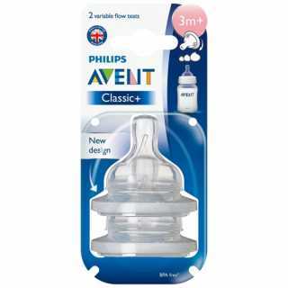 Lot de 2 Tétines Classic 3m+ Débit variable - Philips Avent
