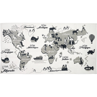 Tapis enfant Mappemonde 70x140 - Home Deco Kids