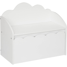 Banc coffre douceur nuage Blanc - Atmosphera For Kids