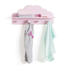 Patère / etagère 2 en 1 nuage Rose - Atmosphera For Kids Patère / etagère 2 en 1 nuage Rose - Atmosphera For Kids