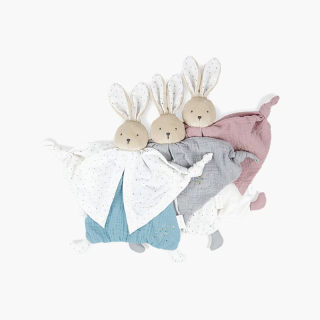 Lapin Doudou en coton bio gris - Kaloo