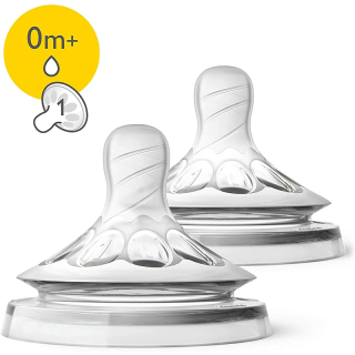 Lot de 2 Tétines Natural 1m+ Débit lent - Philips Avent