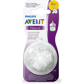 Lot de 2 Tétines Natural 1m+ Débit lent - Philips Avent