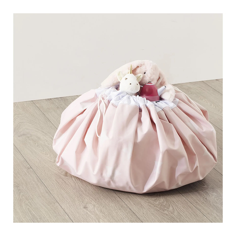 Panier sac de rangement canvas rose chambre enfant - atmosphera - Conforama