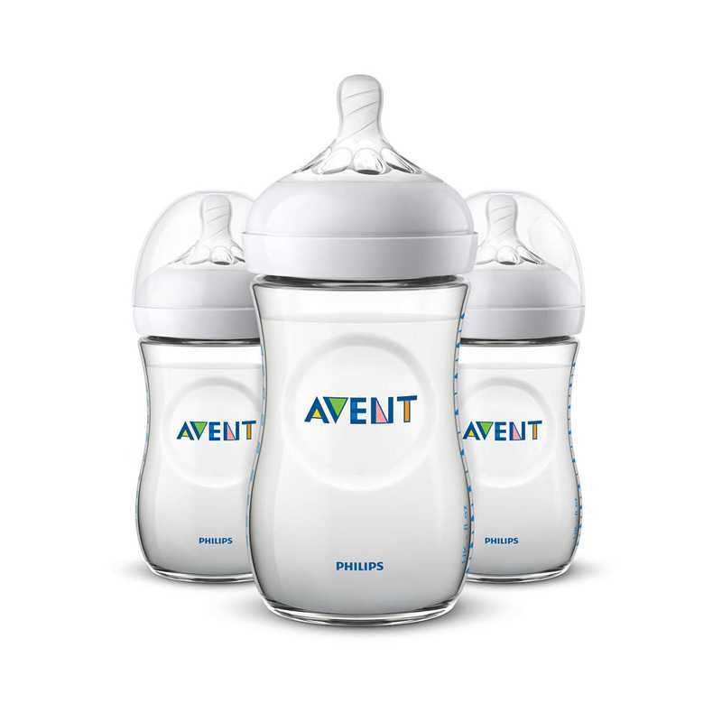 Lot de 3 Biberons Natural 260ml Philips Avent Lot de 3 Biberons Natural 260ml Philips Avent