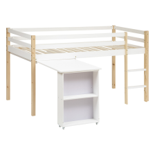 Lit bureau coulissant Blanc 90x190 - Atmosphera For Kids