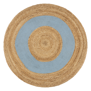 Tapis ronde jute Oya Bleu D90 - Atmosphera For Kids