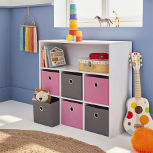 Meuble de rangement 6 paniers avec 1 niche Rose - Atmosphera For Kids