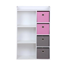 Meuble de rangement 3 niches avec 4 tiroirs Rose - Atmosphera For Kids