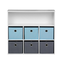 Meuble de rangement 6 paniers avec 1 niche Bleu - Atmosphera For Kids