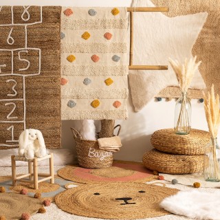 Tapis enfant étoile Blanc - Atmosphera For Kids