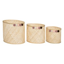 Set de 3 paniers enfant bambou - Atmosphera For Kids Set de 3 paniers enfant bambou - Atmosphera For Kids
