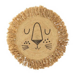 Tapis enfant Lion jute - Atmosphera For Kids