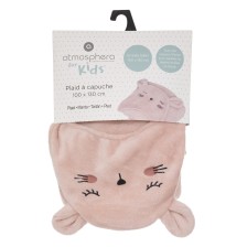 Plaid capuche enfant Chat Rose - Atmosphera For Kids