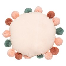 Coussin rond pompons princesse - Atmosphera For Kids Coussin rond pompons princesse - Atmosphera For Kids