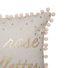 Coussin pompons Rose - Atmosphera For Kids Coussin pompons Rose - Atmosphera For Kids