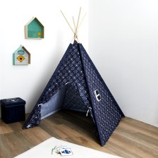 Tipi enfant Monsieur Heureux Bleu - Home Deco Kids Tipi enfant Monsieur Heureux Bleu - Home Deco Kids