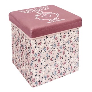 Pouf pliable Madame Princesse Rose - Home Deco Kids