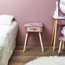 Table de chevet Madame Princesse Rose - Home Deco Kids