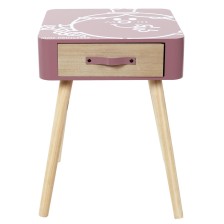 Table de chevet Madame Princesse Rose - Home Deco Kids