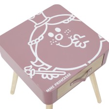 Table de chevet Madame Princesse Rose - Home Deco Kids