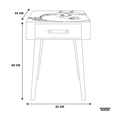 Table de chevet Madame Princesse Rose - Home Deco Kids