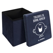 Pouf pliable Monsieur Heureux Bleu - Home Deco Kids