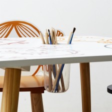 Table avec pot crayon Monsieur Madame - Home Deco Kids