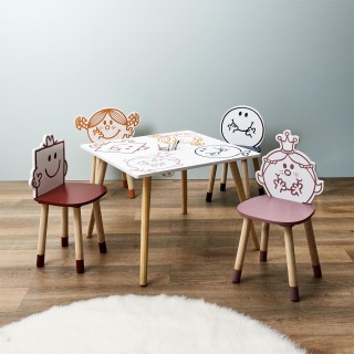 Table avec pot crayon Monsieur Madame - Home Deco Kids